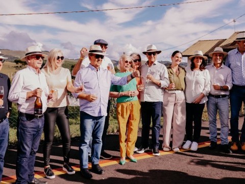 Vinícolas da Serra Catarinense comemoram a retomada das obras na estrada do Pericó, em São Joaquim